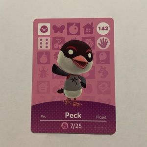 Animal Crossing Amiibo Card 142 Peck